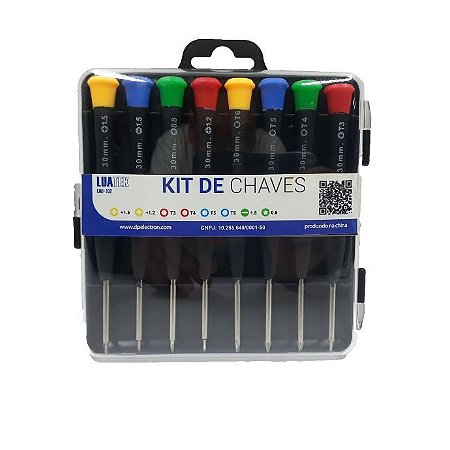 kit de ferramentas  luatek lwj-102  chave com 8 peças  para conserto de celular/computador