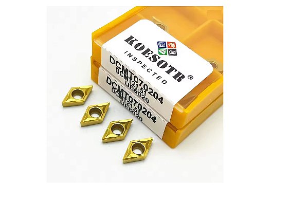Inserto 10 Pastilha Metal Duro Dcmt070204 Torno Cnc Mecanico