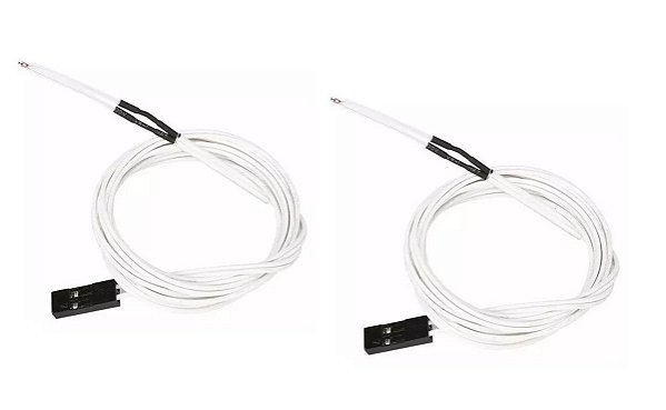 2 X Termistor Vidro 100k Hotend Ntc 3950 Reprap Sensor 100k