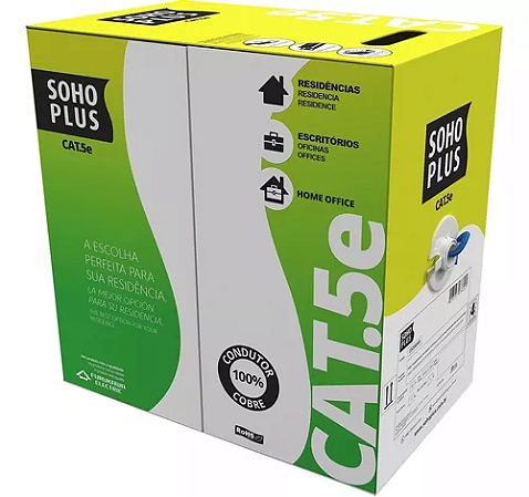 Cabo De Rede Furukawa Soho Plus Cat5e Azul Claro Caixa 305m