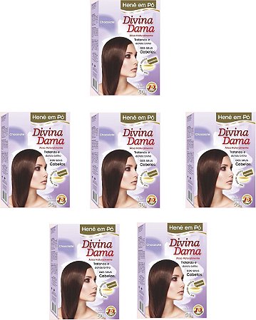 Divina Dama Chocolate Hene Em Po 06x50g Jaborandi Kit 06 Unidades incolor