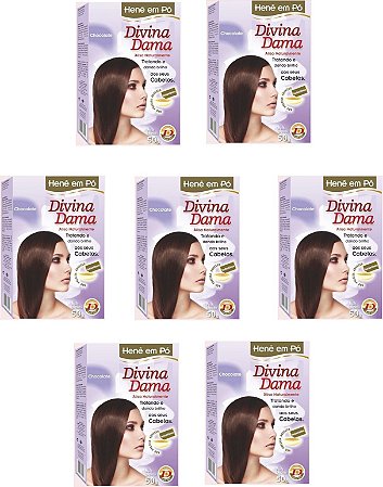 Divina Dama Chocolate Hene Em Po 07x50g Jaborandi Kit 07 Unidades incolor