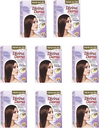 Divina Dama Chocolate Hene Em Po 08x50g Jaborandi Kit 08 Unidades incolor