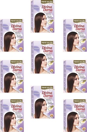 Divina Dama Chocolate Hene Em Po 09x50g Jaborandi Kit 09 Unidades incolor