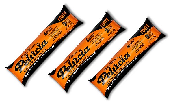Hene em Gel Pelucia 03x180gr Bisnaga Alisante Preto Forte (Preto Azulado)