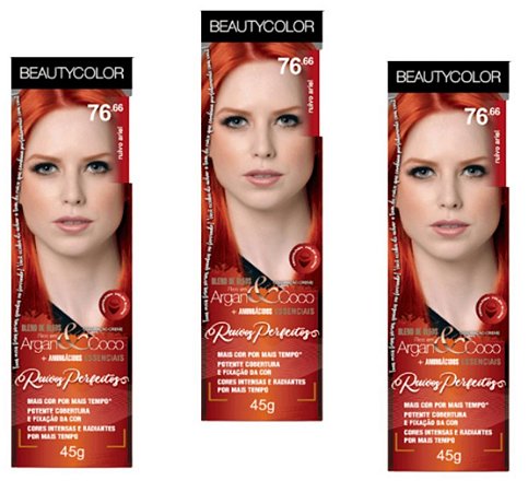 Beautycolor Argan&Coco Tintura Bisnaga 76.66 Ruivo Ariel