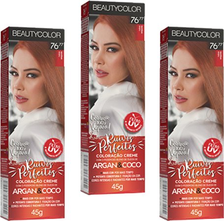 Beautycolor Argan&Coco Tintura Bisnaga 76.77 Ruivo Sequoia