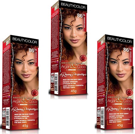 Beautycolor Argan&Coco Tintura Bisnaga 86.74 Ruivo Caramelo