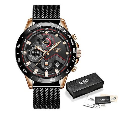 Relógio Esportivo Masculino De Luxo Lige 9929 Moderno Funcional - Virtual  Importados-Produtos com qualidade e preço baixo