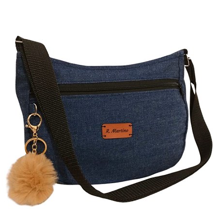 Bolsa Bolsinha Jeans Pequena/média Tiracolo Alça Transversal regulável espaçosa linda e estilosa casual