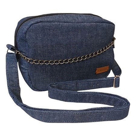 Bolsa Jeans Feminina Clutch alça Transversal Lateral ajustável moda casual estilosa