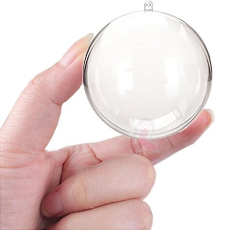 Bola Esfera Acrílica 6,5cm Transparente Premium Pct c 5 unds