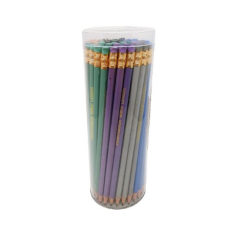 72 Lápis de Escrever Hb Corpo Colorido Metalizado - Atacado