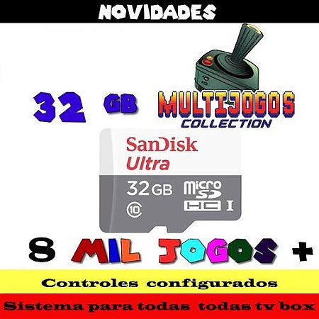 Cartão de Memória 32GB  Retro Games TVBOX