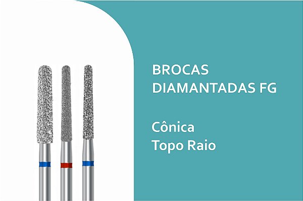 Brocas Diamantadas Cônica Topo Raio FG
