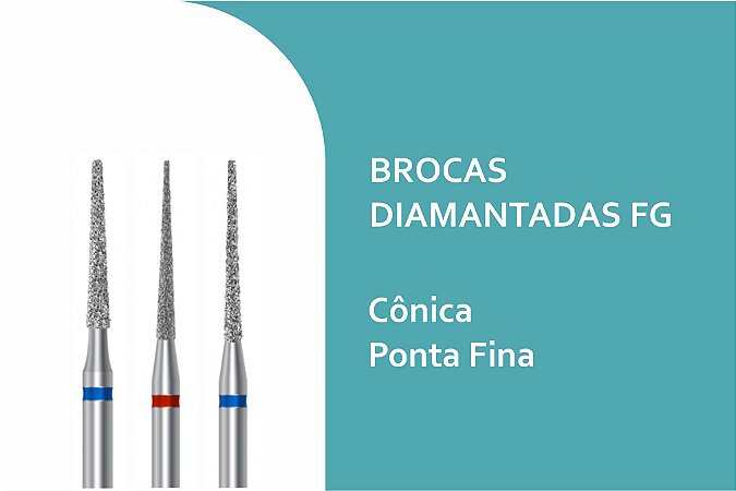 Brocas Diamantadas Cônica Ponta Fina FG