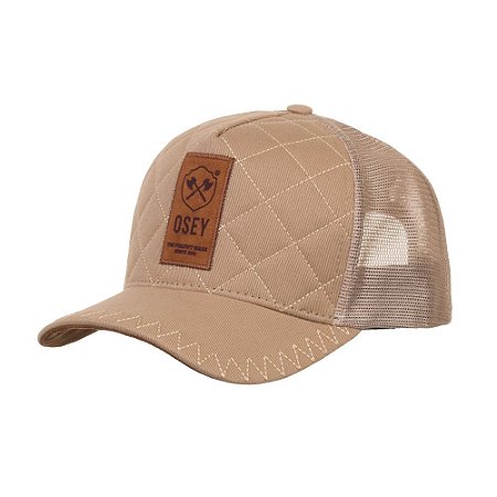 Boné OSEY Trucker Matelassê Bege