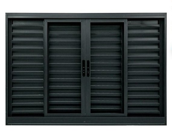 VENEZIANA 6 FOLHAS  C/ GRADE - CRV IDEAL BLACK