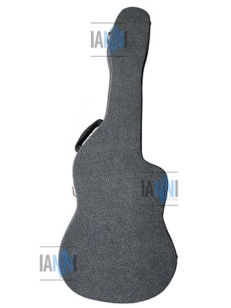 Estojo Case Para Guitarra Formato Cinza