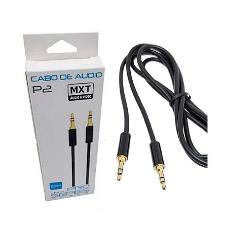 Cabo Audio P2 + P2 Estereo 1,20m Mxt Pro Series