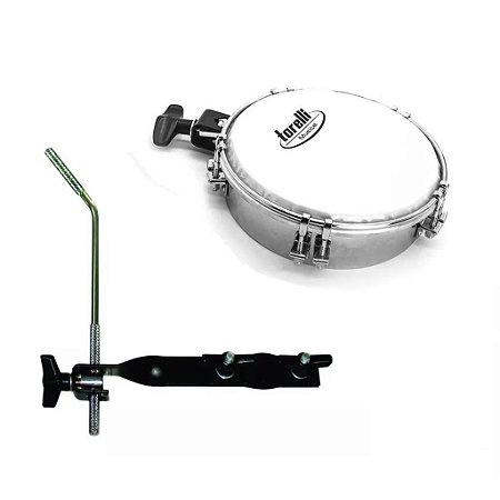 Kit Torelli Tamborim Clamp Tt409 + Suporte Percussão Ta422