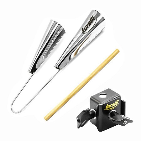 Kit Torelli Agogo Grande Cromado To016 Com Clamp Preto