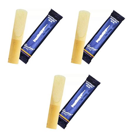 Kit 3 Palhetas Sax Soprano Número 1,5 Vandoren Tradicional - Sr2015