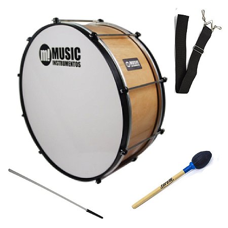 Kit Zabumba Phx 20x20 373Ab + Baqueta + Correia + Bacalhau