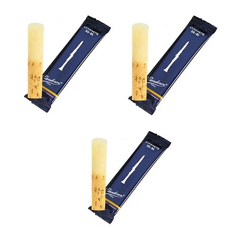 Kit 3 Palhetas Para Clarinete N 2,5 Vandoren Tradicional Cr1025
