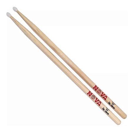 Baqueta Vic Firth Nova 5a Madeira Hickory Ponta De Náilon