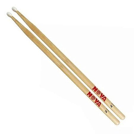 Baqueta Vic Firth Nova 7a Madeira Hickory Ponta Náilon