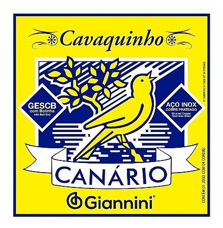 Encordoamento Cavaquinho Com Bolinha Canário Giannini Gescb