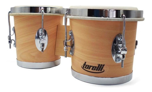 Bongo de Madeira 7x8 com Pele Animal Torelli Tb011 Natural