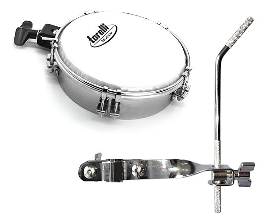 Tamborim Com Clamp  Tt409 E Suporte Para Percussão Ta422