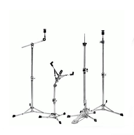 Kit De Ferragem De Bateria Vintage Em Alumínio Pinguim Ptf05