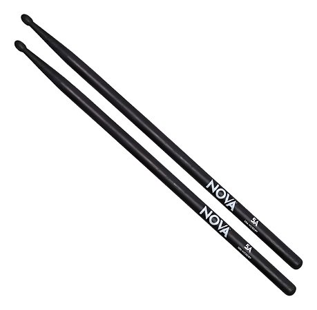 Baqueta De Bateria 5a Madeira Preta Nova Vic Firth