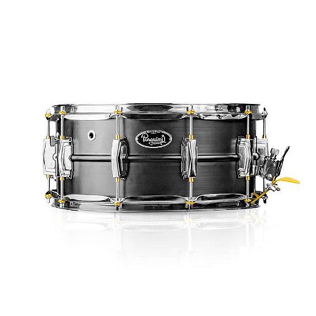 Caixa De Bateria Pinguim 14''x6,5'' Alumínio Preto Pcm76