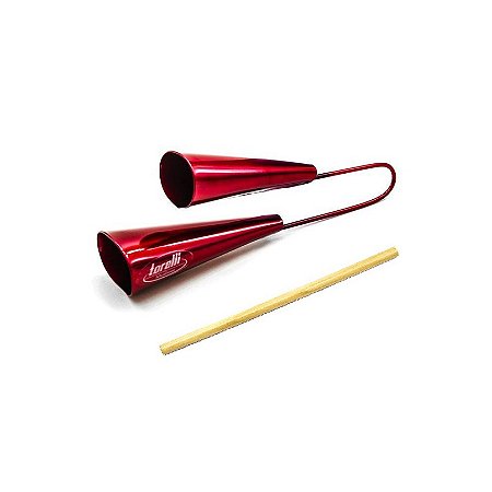 Agogô De Aço Vermelho Com Baqueta Torelli To023