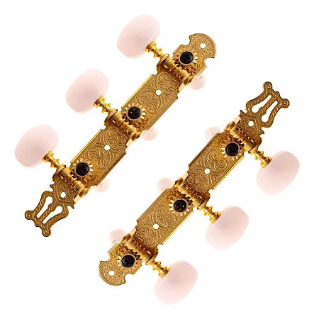 Tarraxa Para Violão Clássico Nylon Dourada Rozini Ra214gpg