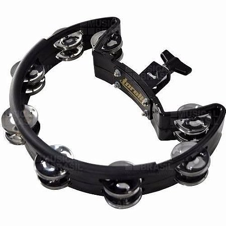 Pandeirola Com Clamp Preta Torelli Tp323