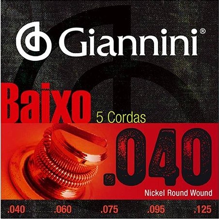 ENCORDOAMENTO GIANNINI BAIXO 5 CORDAS 0,40 SUPER LEVE GEEBRL5