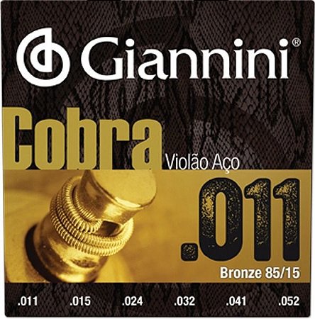 ENCORDOAMENTO GIANNINI VIOLAO COBRA BRONZE 0,11 GEEFLK 85/15