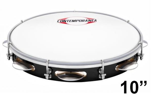 Pandeiro De 10'' Contemporânea Revestido Em Formica Preta 83lt