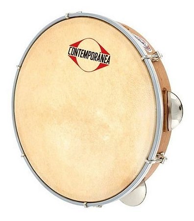Pandeiro Contemporanea 8'' Madeira Pele Animal 18lt