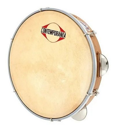 Pandeiro Contemporanea 11'' Madeira Pele Animal 22lt