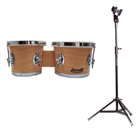 Bongo Torelli Com Pedestal Madeira 6x7 Tb010 Natural