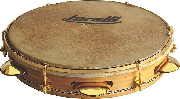 Pandeiro Torelli Chorinho 10 Tp341 Banhado Em Ouro