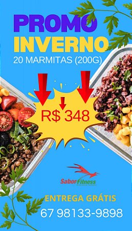 Promoção Combo de 20 marmitas congeladas 200g