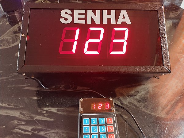 Painel senha Aleatoria para lanchonetes