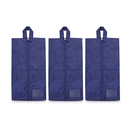 Kit com 3 Bolsa Porta Sapato (Viagem) Jacki Design - ARH18613 Cor:Azul